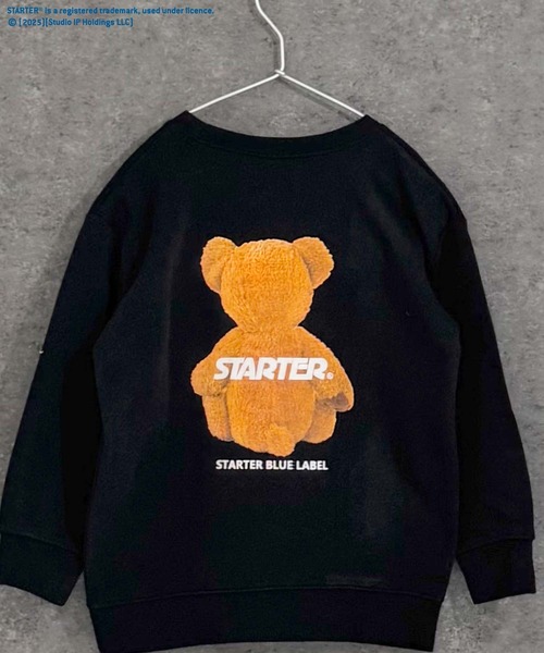 THE CASUAL(カジュアル)の「【STARTER/スターター】裏起毛 綿タッチ ピリング防止加工 バックベアプリント ビッグトレーナー(スウェット・キッズ・ネイビー/チャコール/ブラック/オフホワイト/杢グレー/ダークグリーン・110cm/130cm/140cm/150cm/160cm/120cm)」の2枚目の写真