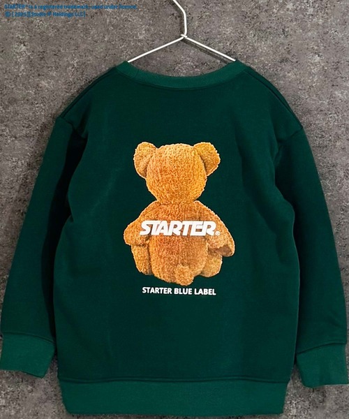 THE CASUAL(カジュアル)の「【STARTER/スターター】裏起毛 綿タッチ ピリング防止加工 バックベアプリント ビッグトレーナー(スウェット・キッズ・ネイビー/チャコール/ブラック/オフホワイト/杢グレー/ダークグリーン・110cm/130cm/140cm/150cm/160cm/120cm)」の5枚目の写真