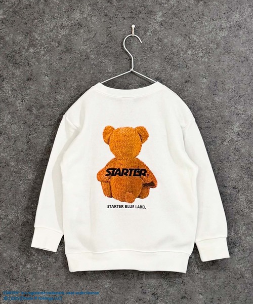THE CASUAL(カジュアル)の「【STARTER/スターター】裏起毛 綿タッチ ピリング防止加工 バックベアプリント ビッグトレーナー(スウェット・キッズ・ネイビー/チャコール/ブラック/オフホワイト/杢グレー/ダークグリーン・110cm/130cm/140cm/150cm/160cm/120cm)」の8枚目の写真