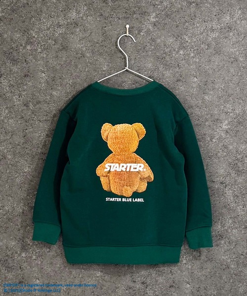 THE CASUAL(カジュアル)の「【STARTER/スターター】裏起毛 綿タッチ ピリング防止加工 バックベアプリント ビッグトレーナー(スウェット・キッズ・ネイビー/チャコール/ブラック/オフホワイト/杢グレー/ダークグリーン・110cm/130cm/140cm/150cm/160cm/120cm)」の16枚目の写真