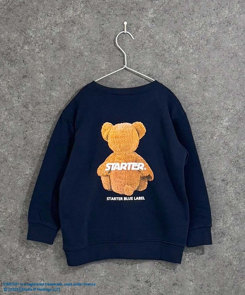 THE CASUAL(カジュアル)の「【STARTER/スターター】裏起毛 綿タッチ ピリング防止加工 バックベアプリント ビッグトレーナー(スウェット・キッズ・ネイビー/チャコール/ブラック/オフホワイト/杢グレー/ダークグリーン・110cm/130cm/140cm/150cm/160cm/120cm)」の18枚目の写真