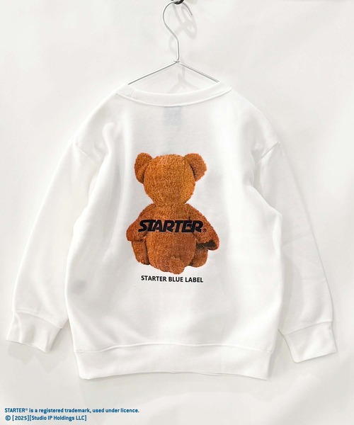 THE CASUAL(カジュアル)の「【STARTER/スターター】裏起毛 綿タッチ ピリング防止加工 バックベアプリント ビッグトレーナー(スウェット・キッズ・ネイビー/チャコール/ブラック/オフホワイト/杢グレー/ダークグリーン・110cm/130cm/140cm/150cm/160cm/120cm)」の19枚目の写真