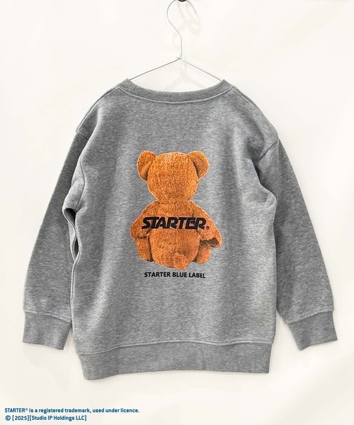 THE CASUAL(カジュアル)の「【STARTER/スターター】裏起毛 綿タッチ ピリング防止加工 バックベアプリント ビッグトレーナー(スウェット・キッズ・ネイビー/チャコール/ブラック/オフホワイト/杢グレー/ダークグリーン・110cm/130cm/140cm/150cm/160cm/120cm)」の21枚目の写真
