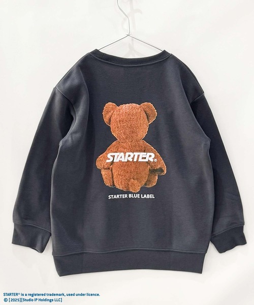 THE CASUAL(カジュアル)の「【STARTER/スターター】裏起毛 綿タッチ ピリング防止加工 バックベアプリント ビッグトレーナー(スウェット・キッズ・ネイビー/チャコール/ブラック/オフホワイト/杢グレー/ダークグリーン・110cm/130cm/140cm/150cm/160cm/120cm)」の22枚目の写真