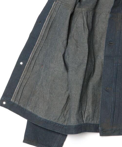 【お値下】YOKO SAKAMOTO PLEATS JACKETデニムジャケット YOKO SAKAMOTO PLEATS JACKET / RAW DENIM color：fade indigo