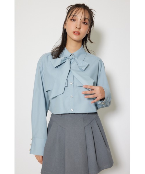 rienda(リエンダ)の「ビジューボタンボウタイシャツトップス 秋服 冬服(シャツ/ブラウス・レディース・ホワイト/ブラック/ブルー・FREE)」の20枚目の写真