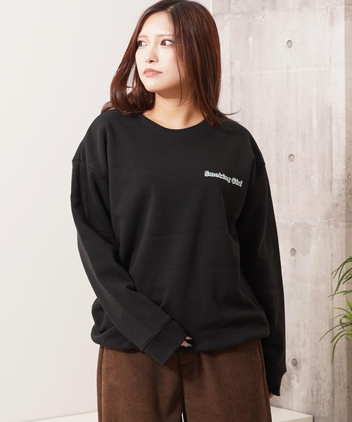 1111clothing(ワンフォークロージング)の「裏起毛 SMOKING イラスト オーバーサイズ スウェット / SMOKING Illustration Sweatshirt(スウェット・メンズ・ホワイト/ブラック/チャコールグレー・M/L/XL)」の14枚目の写真