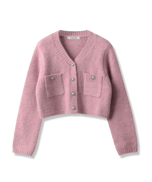 Vivacious(ビバシャス)の「Elodie Pocket Crop Knit Cardigan_5Colors(カーディガン/ボレロ・レディース・スカイブルー/グレー/ピンク/アイボリー/チャコール・FREE)」の16枚目の写真