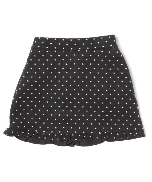 Nia（ニア）の「Nia(ニア)/ドット柄　裾フリルミニスカート（スカート・レディース・グレー/ブラック・MEDIUM/SMALL）」の16枚目の写真
