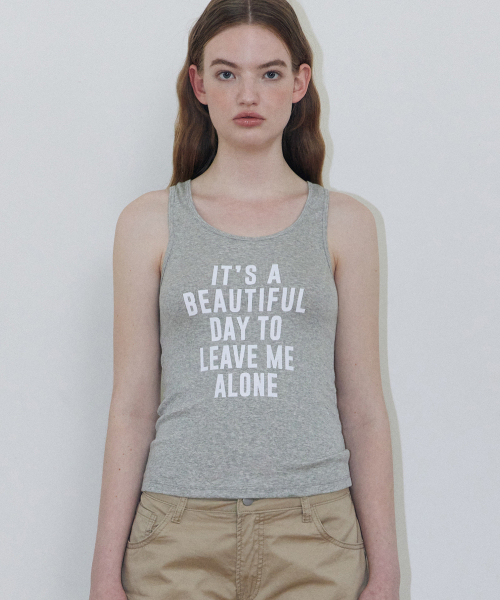 LADY VOLUME(レディーボリューム)の「ビューティフルデイスリーブレスボールド (GREY)(Tシャツ/カットソー・レディース・その他・SMALL/MEDIUM)」の1枚目の写真