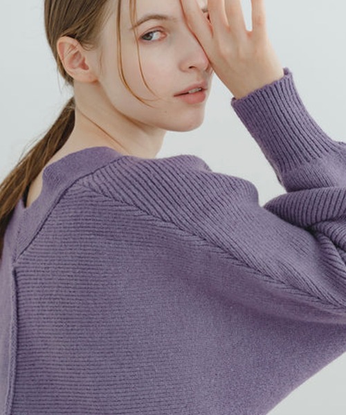 merrylatte（メリーラテ）の「ボリュームスリーブボレロ（カーディガン/ボレロ・レディース・アイボリー/パープル・FREE）」の7枚目の写真