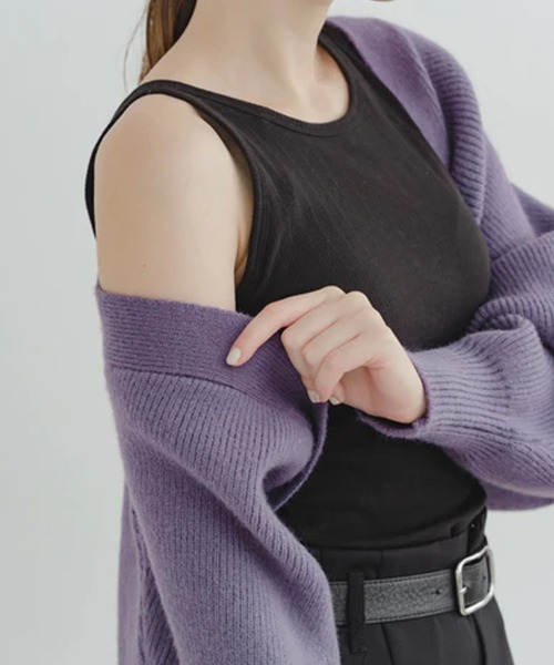 merrylatte（メリーラテ）の「ボリュームスリーブボレロ（カーディガン/ボレロ・レディース・アイボリー/パープル・FREE）」の8枚目の写真