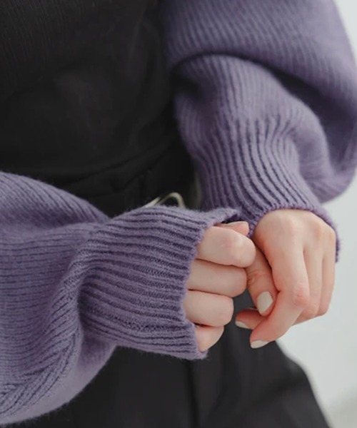 merrylatte（メリーラテ）の「ボリュームスリーブボレロ（カーディガン/ボレロ・レディース・アイボリー/パープル・FREE）」の9枚目の写真