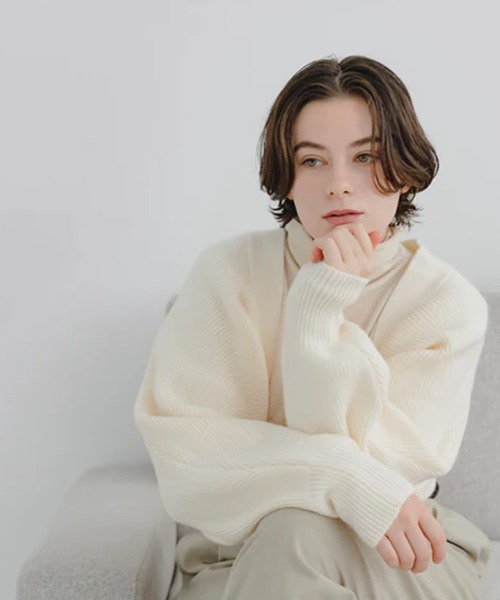 merrylatte（メリーラテ）の「ボリュームスリーブボレロ（カーディガン/ボレロ・レディース・アイボリー/パープル・FREE）」の15枚目の写真