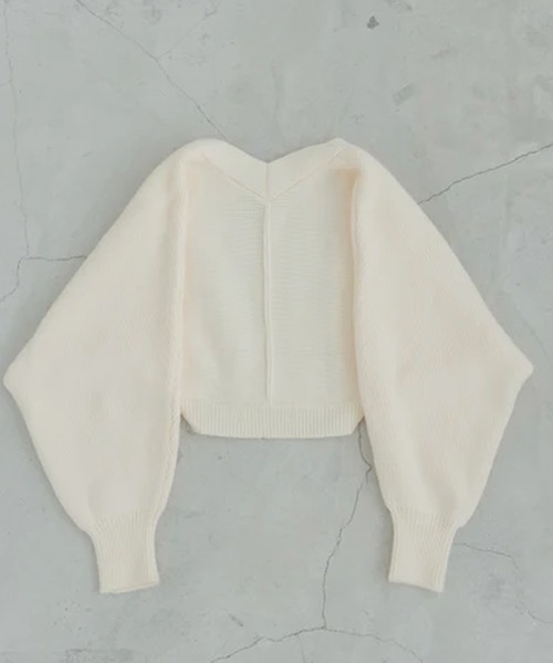 merrylatte（メリーラテ）の「ボリュームスリーブボレロ（カーディガン/ボレロ・レディース・アイボリー/パープル・FREE）」の20枚目の写真