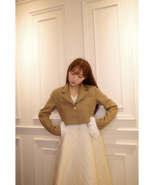 セール】Cuff Ruffles Mini Tailored Jacket（テーラードジャケット