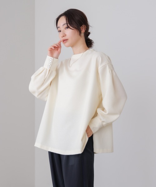 Bou Jeloud（ブージュルード）の「パールカフスチュニック（その他トップス・レディース・ベージュ/ブラック・38）」の3枚目の写真