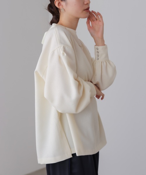 Bou Jeloud（ブージュルード）の「パールカフスチュニック（その他トップス・レディース・ベージュ/ブラック・38）」の7枚目の写真