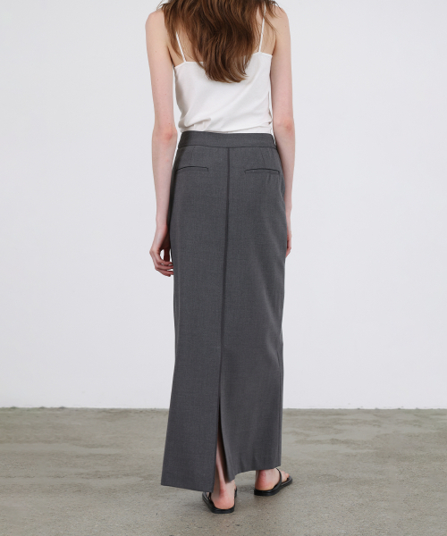 LEVAR(レバー)の「Straight Maxi Skirt - Charcoal(スカート・レディース・その他・MEDIUM/SMALL)」の4枚目の写真
