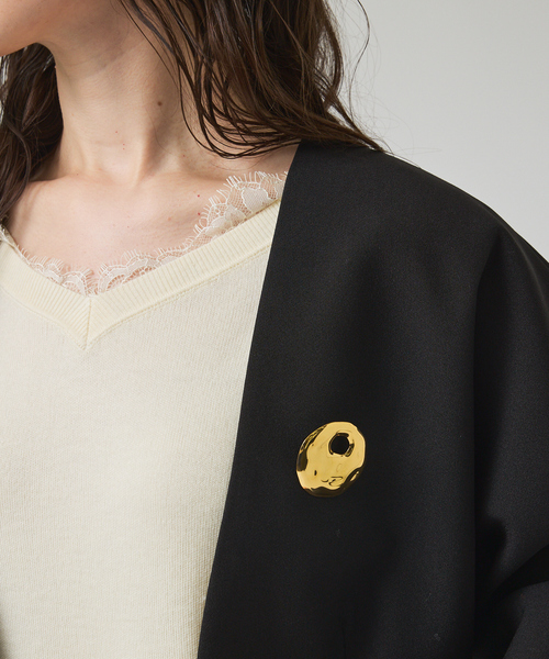 qualite（カリテ）の「ステンレスサークルブローチ/ゴールド/シルバー（ブローチ/コサージュ・レディース・シルバー・フリー）」の10枚目の写真