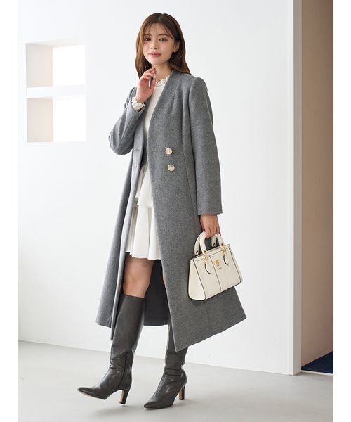 SNIDEL（スナイデル）の「Sustainableドッキングミニニットワンピース（ワンピース・レディース・オフホワイト/ブラック/ストライプ・F）」の18枚目の写真