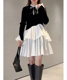 SNIDEL | Sustainableドッキングミニニットワンピース(ワンピース)