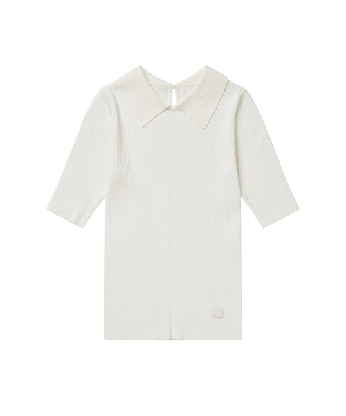 LORDLOAR(ロードロアル)の「バックスリットカラー7部ニット ホワイト(ニット/セーター・レディース・その他・MEDIUM/LARGE/SMALL)」の5枚目の写真