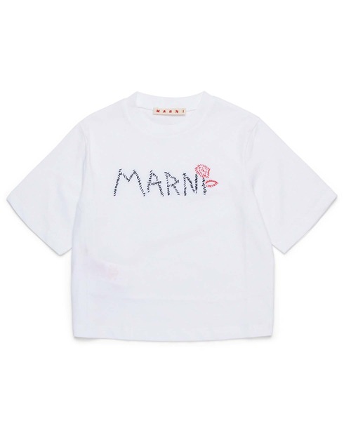 MARNI（マルニ）の「MARNI(マルニ)Kids & Junior ブランドロゴ半袖Tシャツカットソー（Tシャツ/カットソー・キッズ・ホワイト・4Y/6Y/8Y/10Y/12Y/14Y）」の3枚目の写真