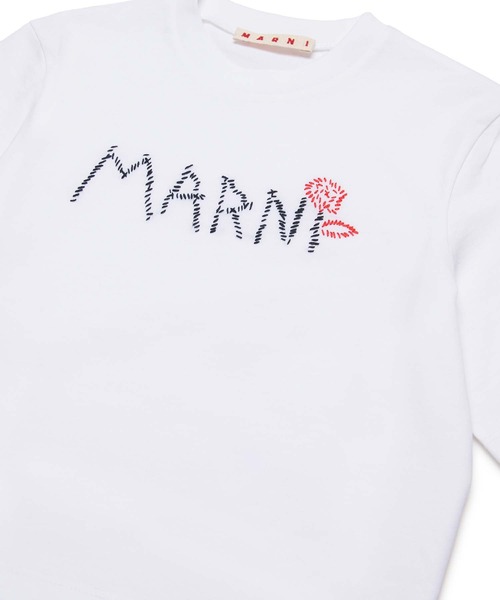 MARNI（マルニ）の「MARNI(マルニ)Kids & Junior ブランドロゴ半袖Tシャツカットソー（Tシャツ/カットソー・キッズ・ホワイト・4Y/6Y/8Y/10Y/12Y/14Y）」の5枚目の写真