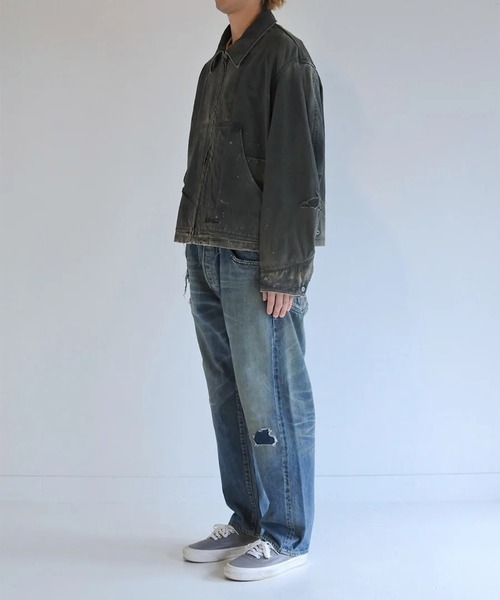 STUDIOUS（ステュディオス）の「【ANACHRONORM】AN384-D REMAKED DETROIT DUCK JACKET（デニムジャケット・メンズ・イエロー/ブラック・3/2）」の4枚目の写真