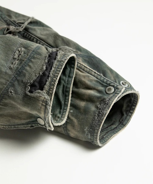 STUDIOUS（ステュディオス）の「【ANACHRONORM】AN384-D REMAKED DETROIT DUCK JACKET（デニムジャケット・メンズ・イエロー/ブラック・3/2）」の11枚目の写真