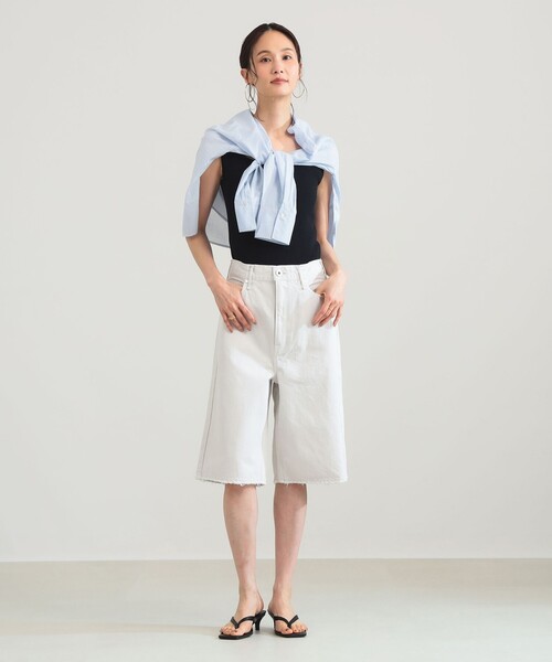 upperhights(アッパーハイツ)の「【7/24値下げ】upper hights / THE LIAMSHT デニム ショートパンツ(デニムパンツ・レディース・ホワイト系その他2/ブラック・23/25/24)」の7枚目の写真