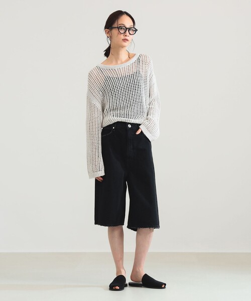 upperhights(アッパーハイツ)の「【7/24値下げ】upper hights / THE LIAMSHT デニム ショートパンツ(デニムパンツ・レディース・ホワイト系その他2/ブラック・23/25/24)」の11枚目の写真