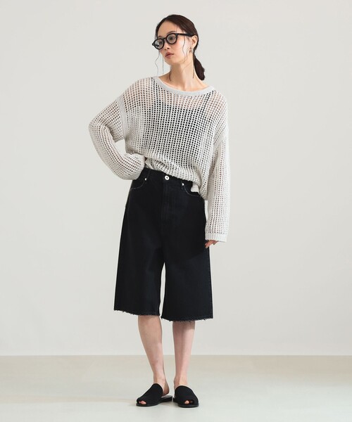 upperhights(アッパーハイツ)の「【7/24値下げ】upper hights / THE LIAMSHT デニム ショートパンツ(デニムパンツ・レディース・ホワイト系その他2/ブラック・23/25/24)」の12枚目の写真
