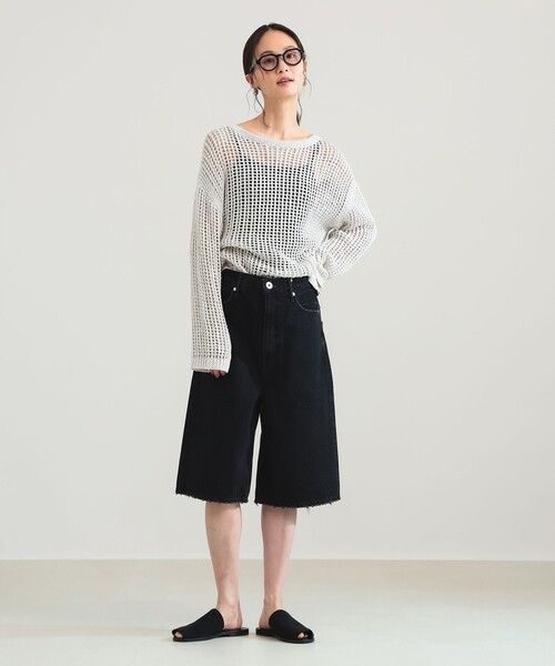 upperhights(アッパーハイツ)の「【7/24値下げ】upper hights / THE LIAMSHT デニム ショートパンツ(デニムパンツ・レディース・ホワイト系その他2/ブラック・23/25/24)」の13枚目の写真