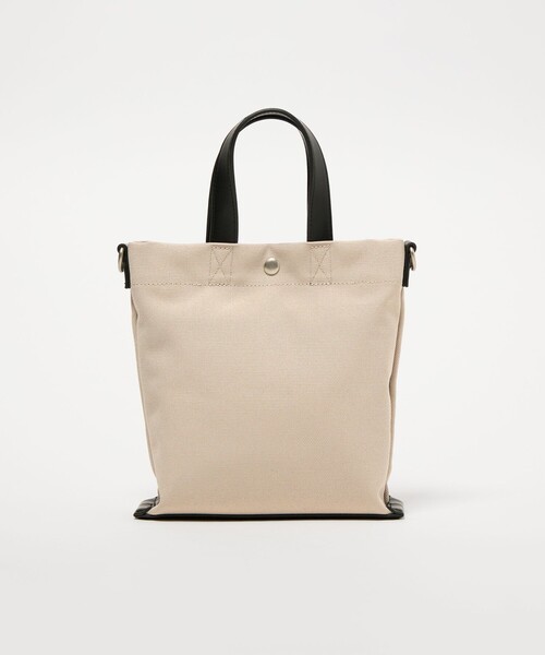 green label relaxing（グリーンレーベルリラクシング）の「GLR キャンバスライク 2WAY ミニ トートバッグ（ショルダーバッグ・メンズ・ブラック/ナチュラル・FREE）」の2枚目の写真