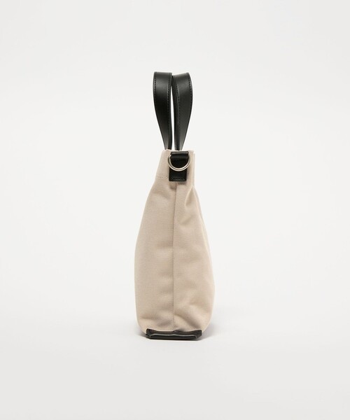 green label relaxing（グリーンレーベルリラクシング）の「GLR キャンバスライク 2WAY ミニ トートバッグ（ショルダーバッグ・メンズ・ブラック/ナチュラル・FREE）」の4枚目の写真