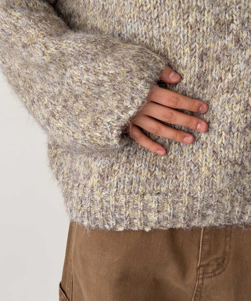 CANAL JEAN（キャナルジーン）の「El mar　ミックスVニット（ニット/セーター・レディース・ブラウン/ベージュ・ONE SIZE）」の13枚目の写真