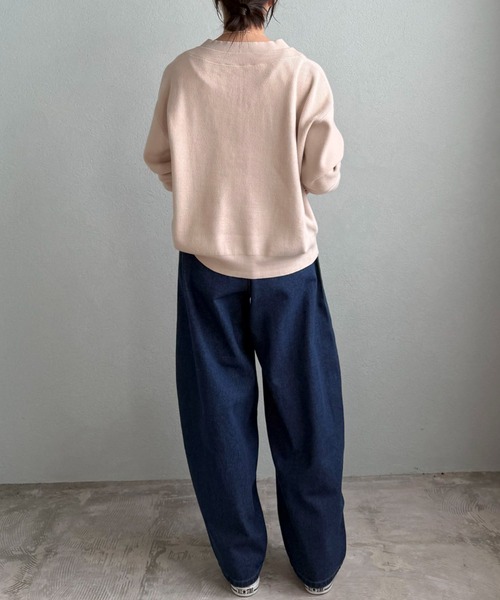 Doux archives(ドゥアルシーヴ)の「レイヤード風Vネックカーディガン(カーディガン/ボレロ・レディース・グレイッシュベージュ/グレー/ピンク・FREE)」の5枚目の写真