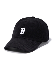 BUTDEEP（バッドディープ）の「CORDUROY B LOGO CURVED CAP-BLACK（キャップ）」
