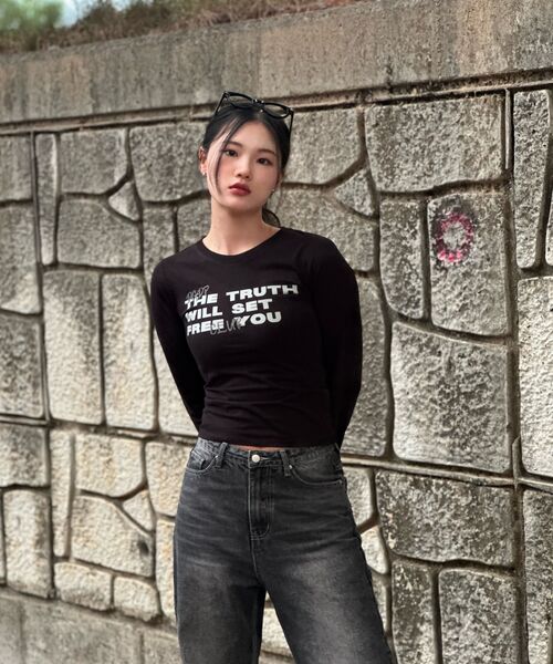 JINMANIA（ジンマニア）の「レディース ウォッシング ロング ワイド デニムパンツ (黒青)（デニムパンツ・レディース・その他・SMALL/MEDIUM/LARGE/X-LARGE/X-SMALL）」の18枚目の写真