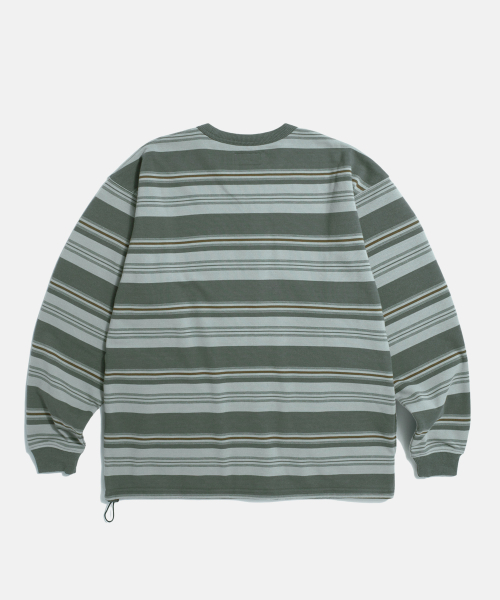 ESPIONAGE（エスピオナジ）の「Lightweight Border Sweatshirt Grey（スウェット・メンズ・その他・LARGE/MEDIUM）」の2枚目の写真