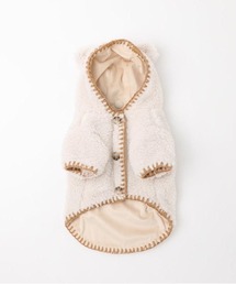 moncheri（モンシェリ）の「かがり編みくま耳フードボアジャケット（ペットウェア）」