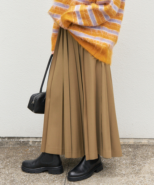 JOURNAL STANDARD(ジャーナルスタンダード)の「《追加2》プリーツロングスカート(スカート・レディース・ベージュ系その他/グレー・38/36)」の1枚目の写真