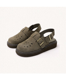 MAC MOC（マックモック）の「Le-ong レオン 天然牛革 ラウンドトゥ パンチング ミュール ローファー_4color 3color（その他シューズ）」