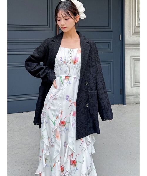 RESEXXY(リゼクシー)の「レースミディジャケット(テーラードジャケット・レディース・ブラック/ホワイト/ピンク・FREE)」の10枚目の写真