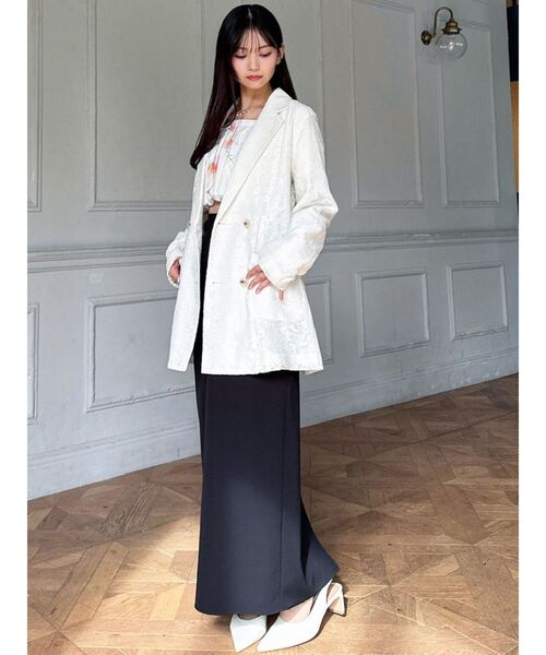 RESEXXY(リゼクシー)の「レースミディジャケット(テーラードジャケット・レディース・ブラック/ホワイト/ピンク・FREE)」の15枚目の写真