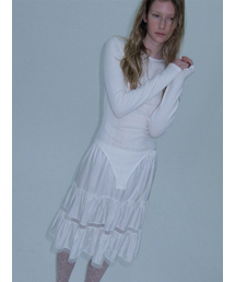 LLL DESIGN STUDIO（lllデザインスタジオ）の「Lace Stretch Bodysuit_Milk White（その他トップス）」