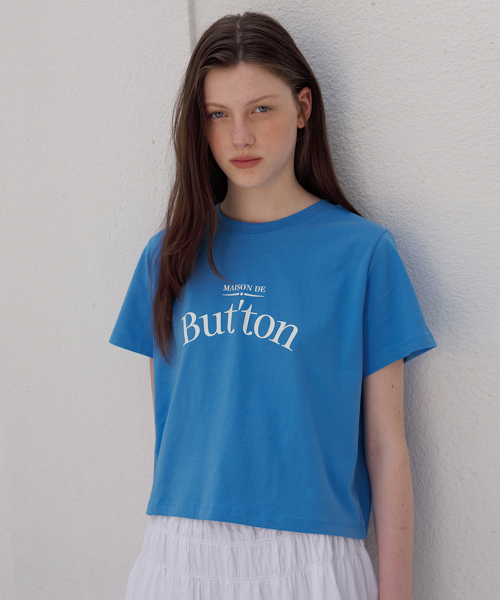 BUT'TON(ボッタン)の「Logo Crop T-Shirts (SkyBlue)(Tシャツ/カットソー・レディース・その他・FREE)」の3枚目の写真