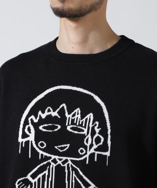 ROYAL FLASH（ロイヤルフラッシュ）の「【guernika×ちびまる子ちゃん】Drooping Maruko Knit sweater（ニット/セーター・メンズ・ブラック・F）」の4枚目の写真